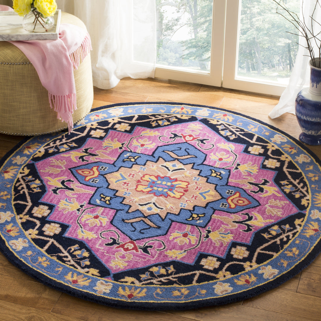 SAFAVIEH Bellagio BLG506A Handmade Pink / Multi Rug Image 2