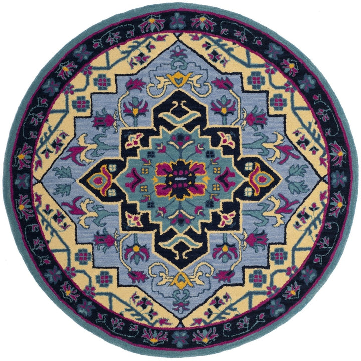 SAFAVIEH Bellagio BLG506B Handmade Light Blue /Multi Rug Image 4