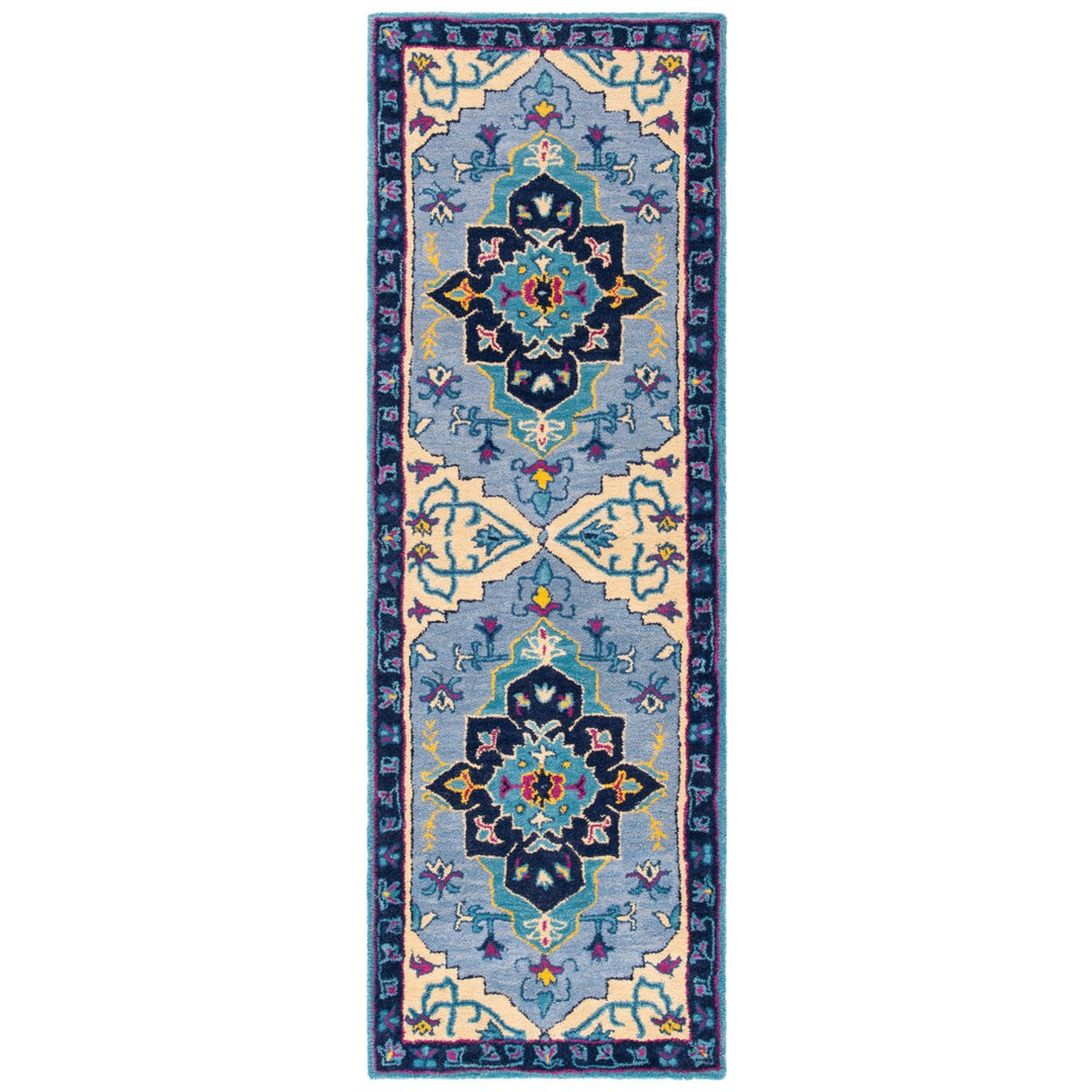 SAFAVIEH Bellagio BLG506B Handmade Light Blue /Multi Rug Image 1