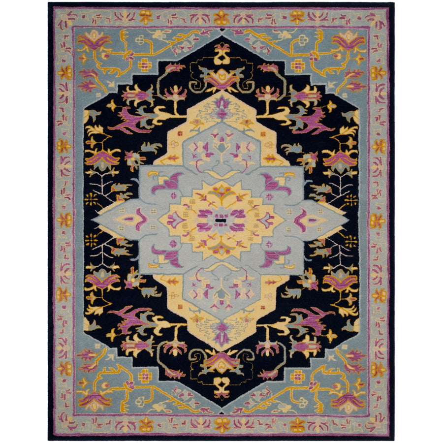 SAFAVIEH Bellagio BLG506C Handmade Navy Blue / Multi Rug Image 1