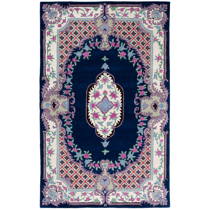 SAFAVIEH Bellagio BLG535N Handmade Navy / Ivory Rug Image 1