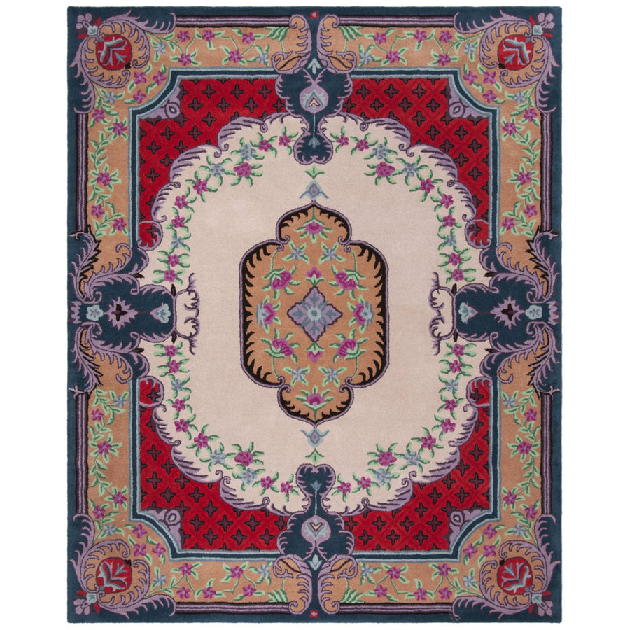 SAFAVIEH Bellagio BLG535A Handmade Ivory / Pink Rug Image 1