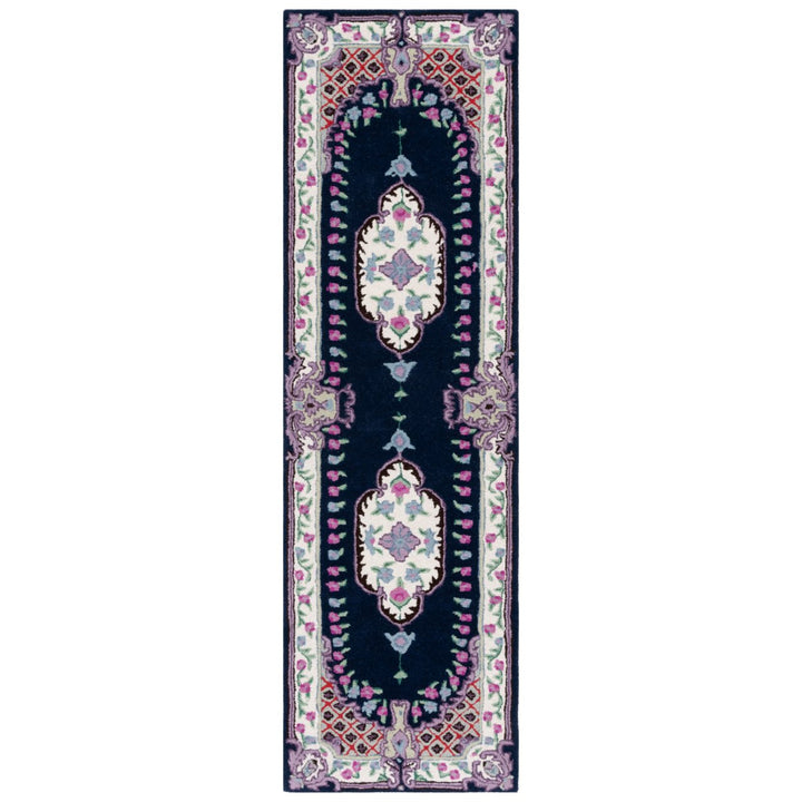 SAFAVIEH Bellagio BLG535N Handmade Navy / Ivory Rug Image 3