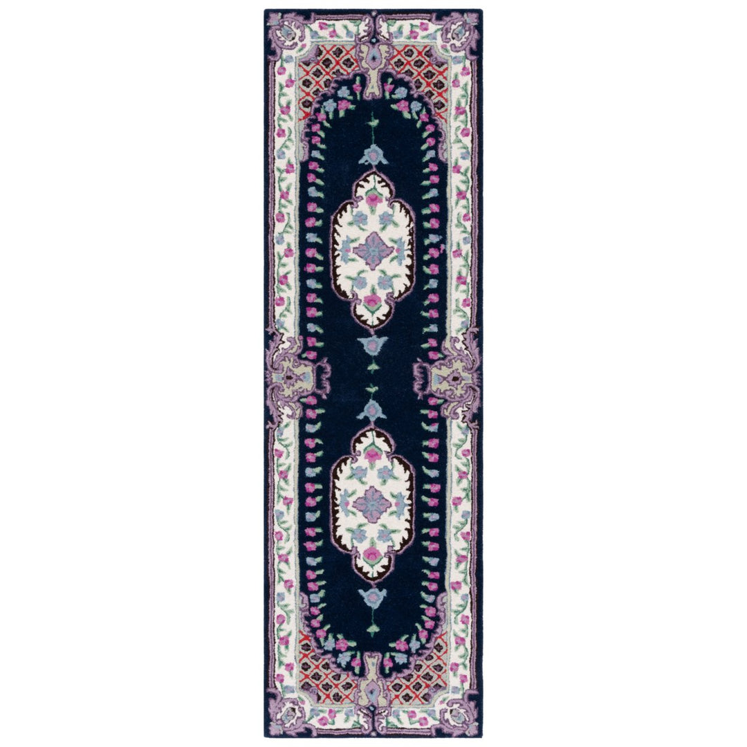 SAFAVIEH Bellagio BLG535N Handmade Navy / Ivory Rug Image 1