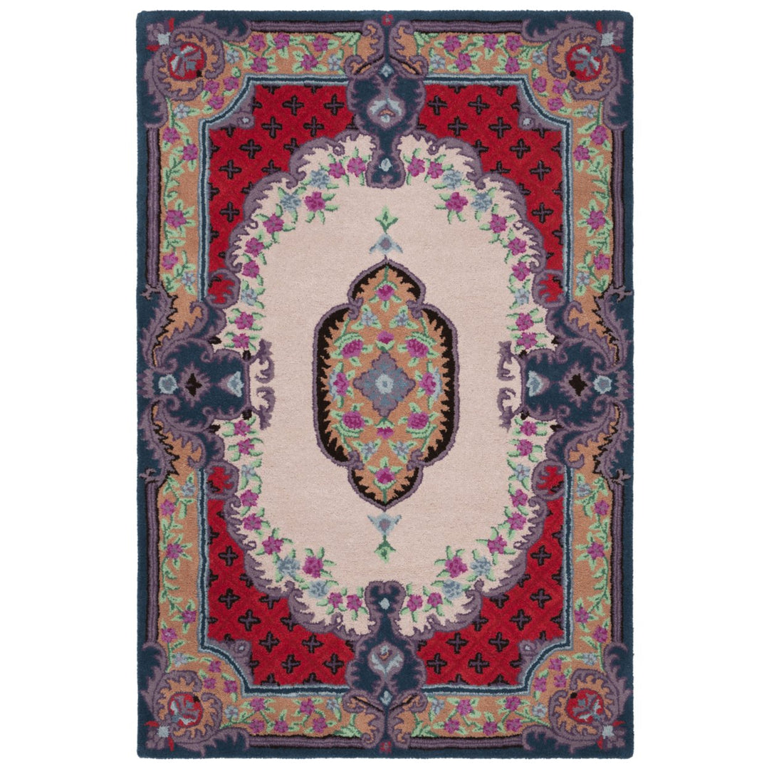 SAFAVIEH Bellagio BLG535A Handmade Ivory / Pink Rug Image 2