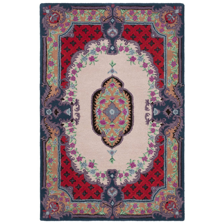 SAFAVIEH Bellagio BLG535A Handmade Ivory / Pink Rug Image 1