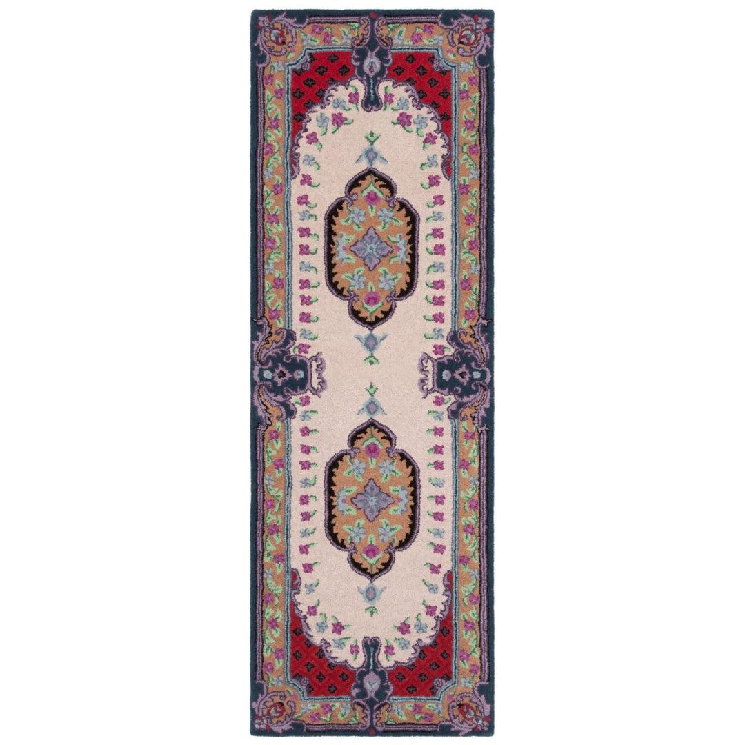 SAFAVIEH Bellagio BLG535A Handmade Ivory / Pink Rug Image 3