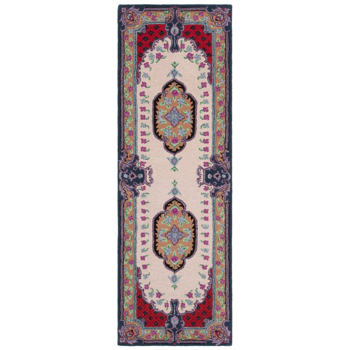 SAFAVIEH Bellagio BLG535A Handmade Ivory / Pink Rug Image 1