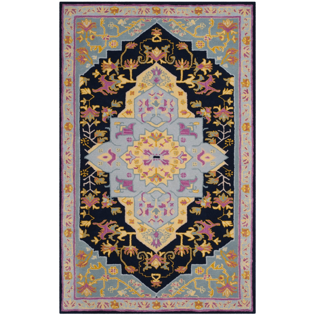 SAFAVIEH Bellagio BLG506C Handmade Navy Blue / Multi Rug Image 10