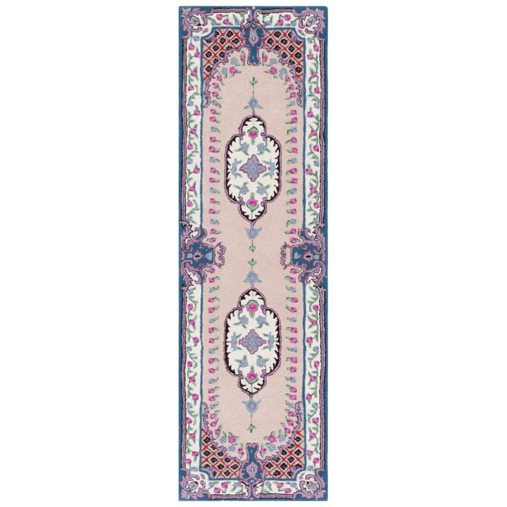 SAFAVIEH Bellagio BLG535U Handmade Pink / Ivory Rug Image 3