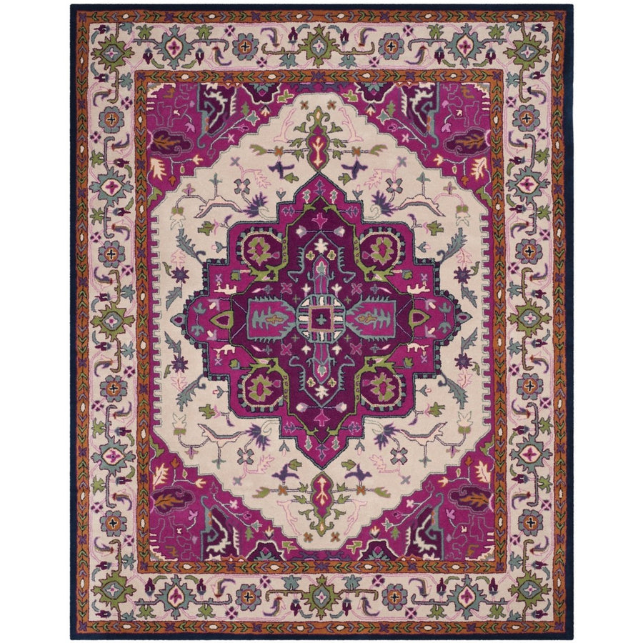 SAFAVIEH Bellagio BLG541A Handmade Ivory / Pink Rug Image 1