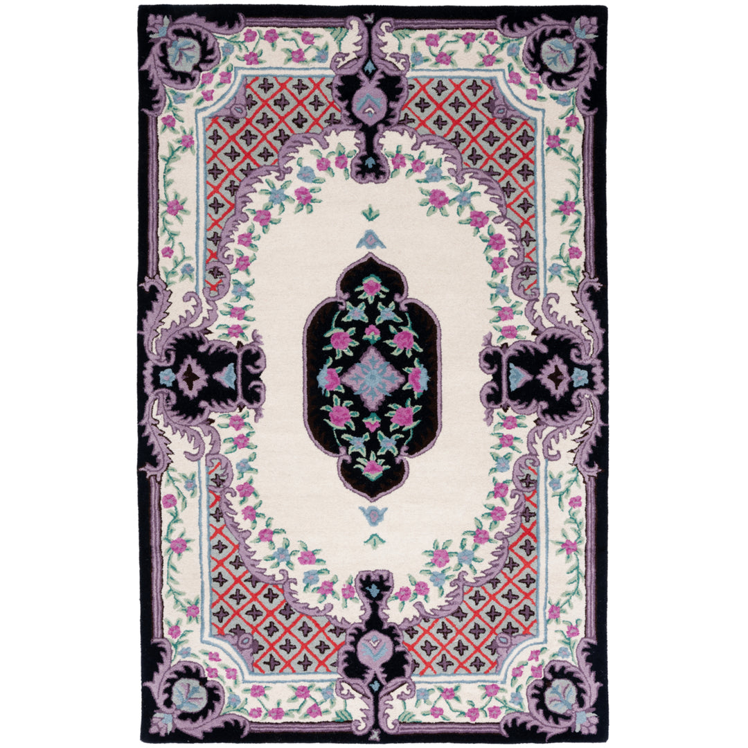 SAFAVIEH Bellagio BLG535X Handmade Ivory / Black Rug Image 1