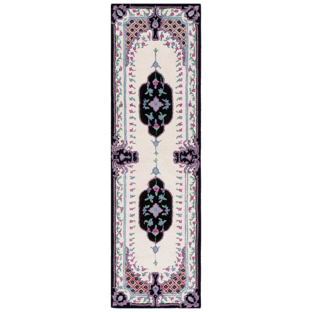 SAFAVIEH Bellagio BLG535X Handmade Ivory / Black Rug Image 1