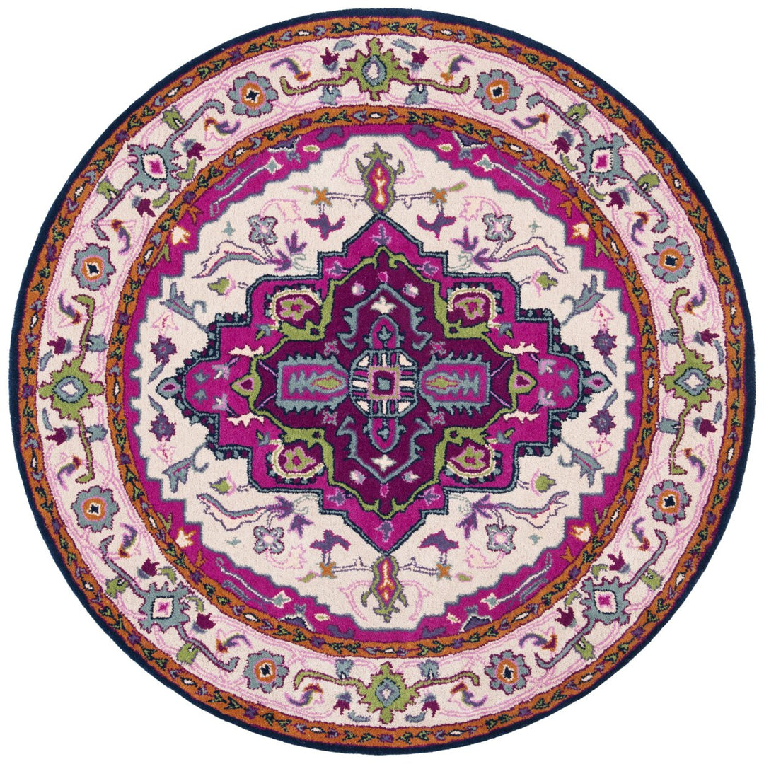 SAFAVIEH Bellagio BLG541A Handmade Ivory / Pink Rug Image 4