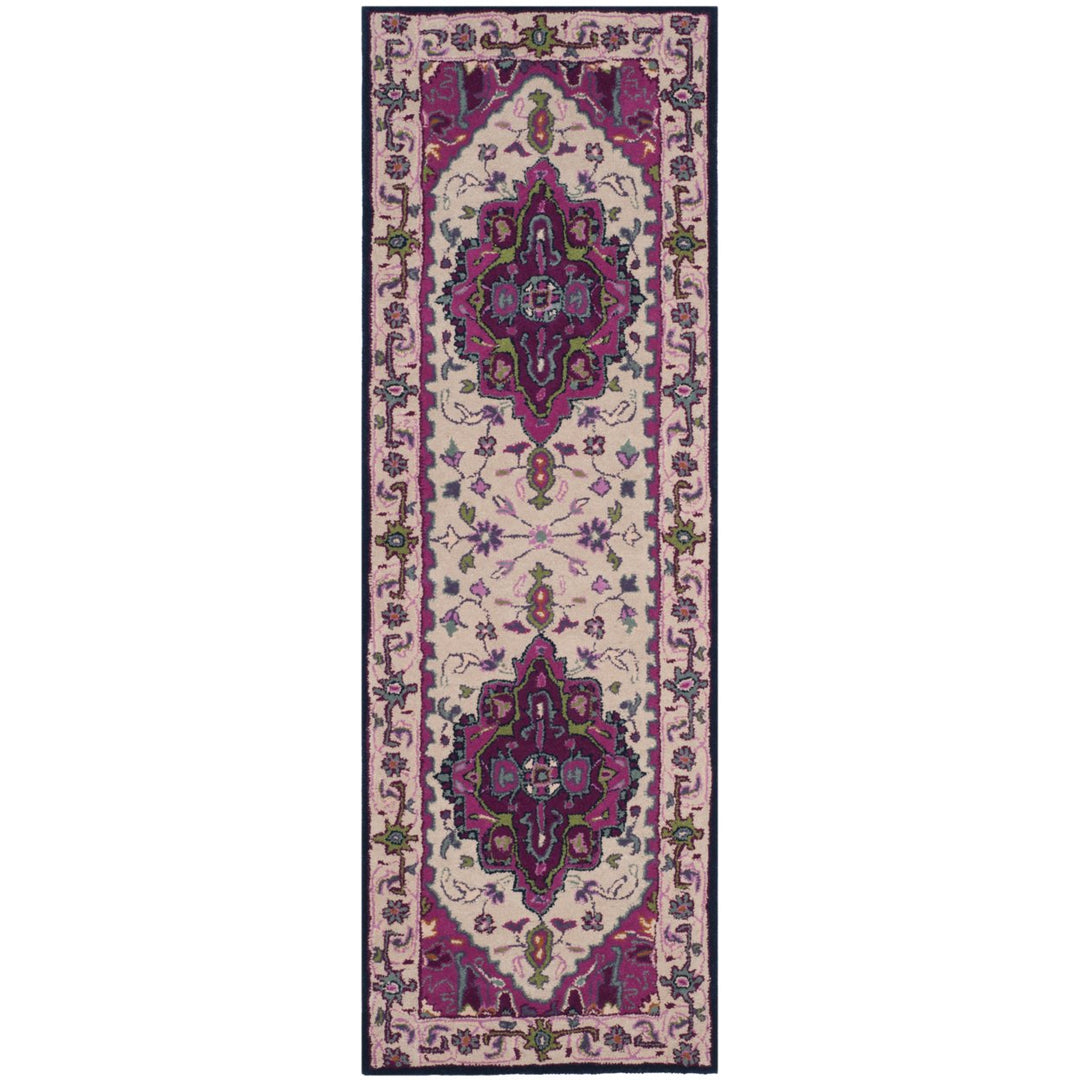 SAFAVIEH Bellagio BLG541A Handmade Ivory / Pink Rug Image 5