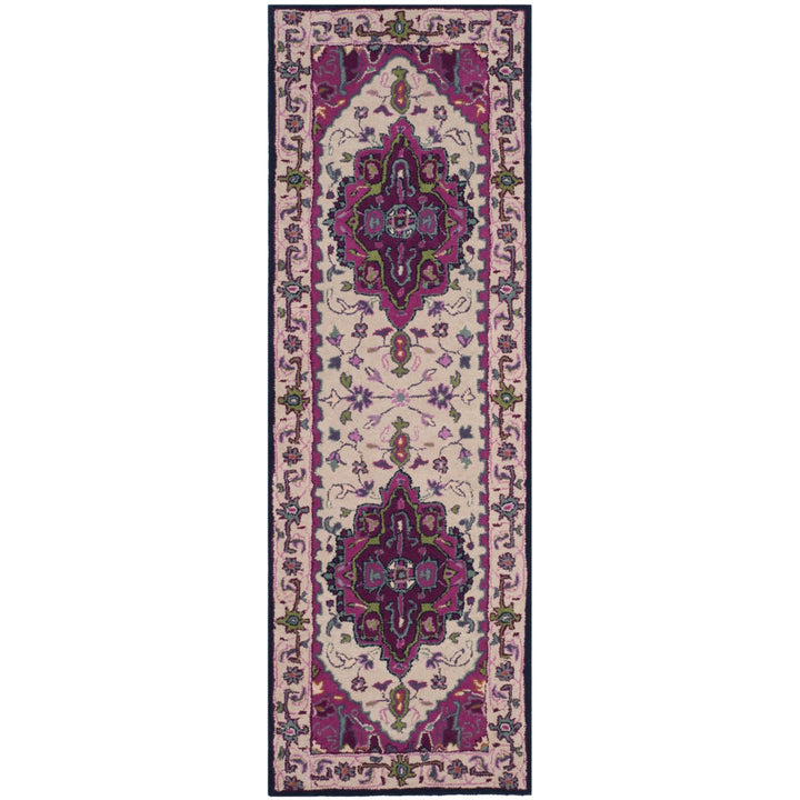 SAFAVIEH Bellagio BLG541A Handmade Ivory / Pink Rug Image 5