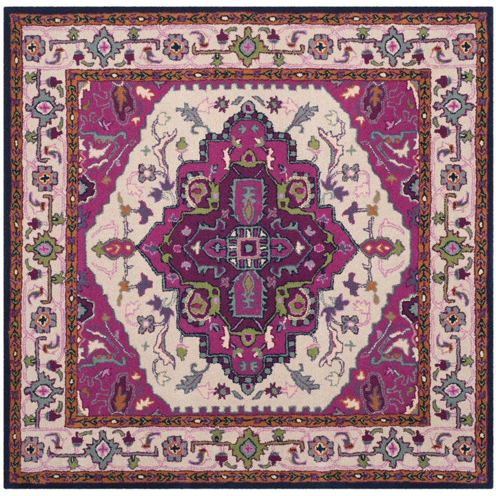 SAFAVIEH Bellagio BLG541A Handmade Ivory / Pink Rug Image 1