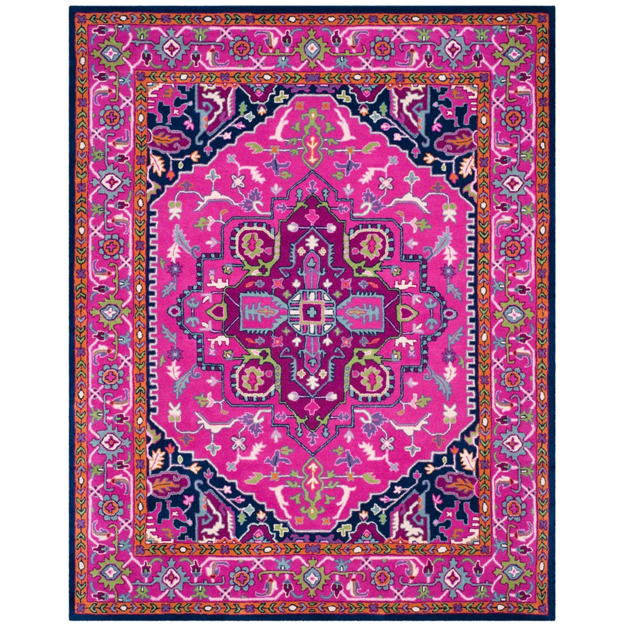 SAFAVIEH Bellagio BLG541C Handmade Pink / Navy Rug Image 1