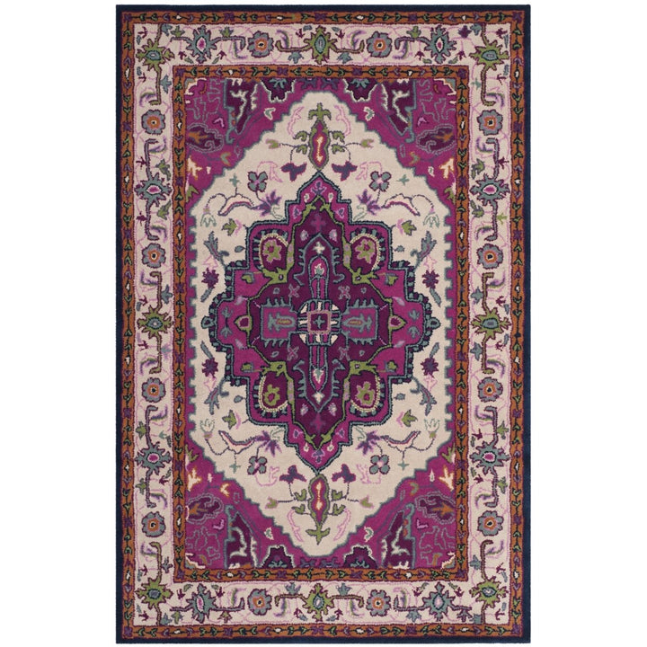 SAFAVIEH Bellagio BLG541A Handmade Ivory / Pink Rug Image 8