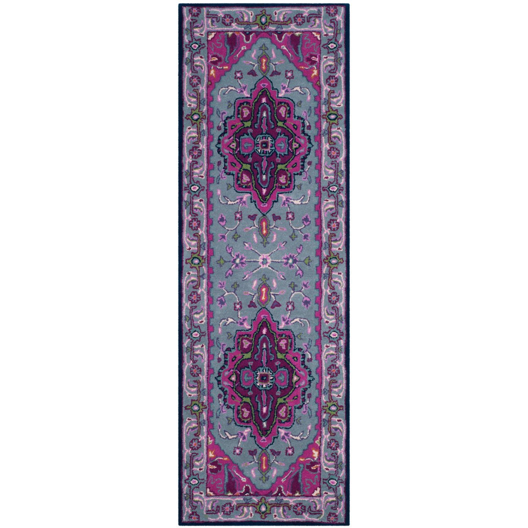 SAFAVIEH Bellagio BLG541B Handmade Grey / Pink Rug Image 1