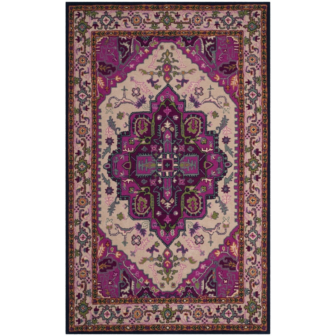 SAFAVIEH Bellagio BLG541A Handmade Ivory / Pink Rug Image 10