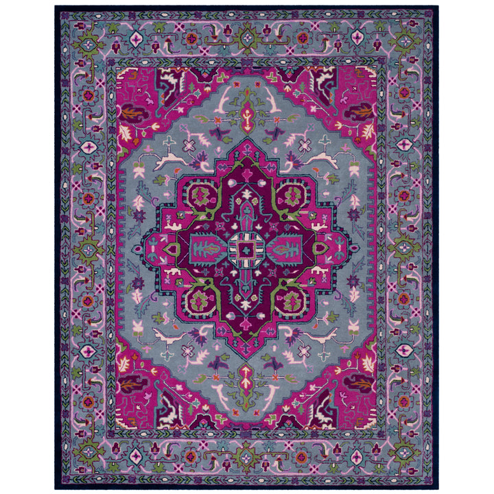 SAFAVIEH Bellagio BLG541B Handmade Grey / Pink Rug Image 8