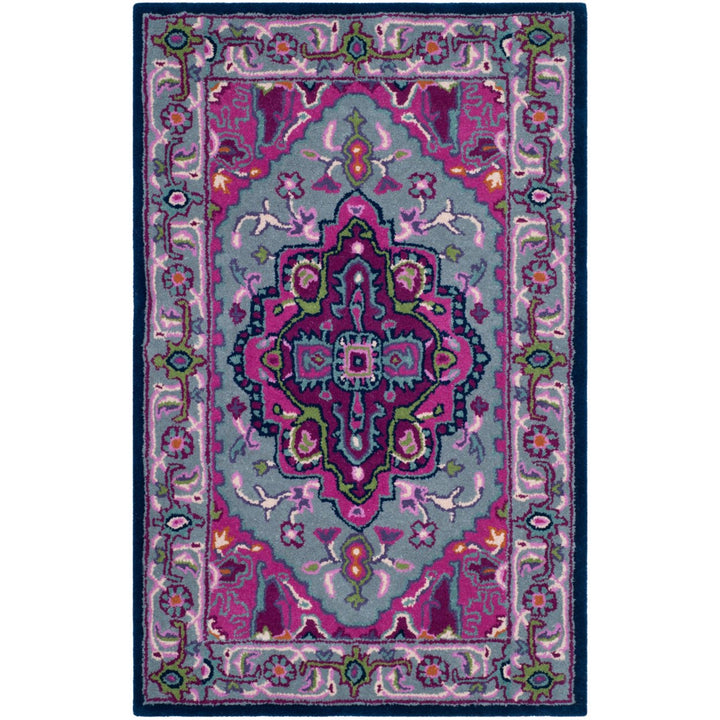 SAFAVIEH Bellagio BLG541B Handmade Grey / Pink Rug Image 1