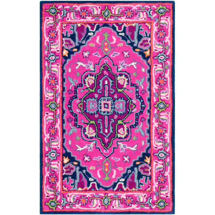 SAFAVIEH Bellagio BLG541C Handmade Pink / Navy Rug Image 8