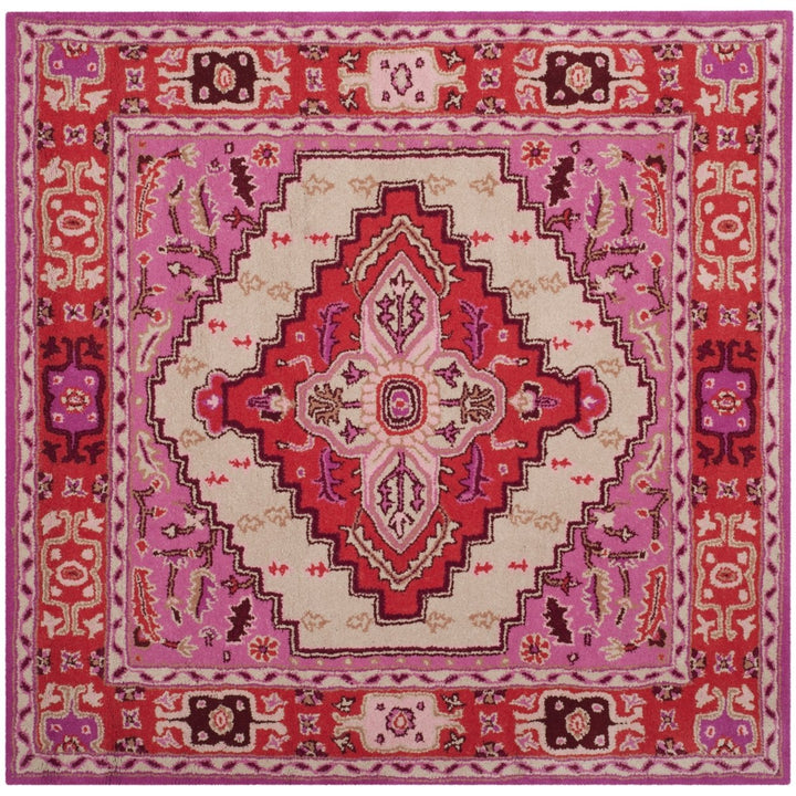 SAFAVIEH Bellagio BLG545A Handmade Red Pink / Ivory Rug Image 1