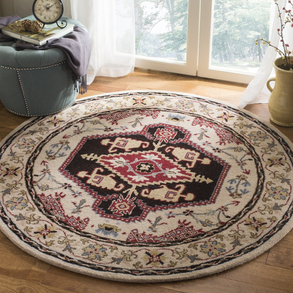 SAFAVIEH Bellagio BLG549A Handmade Beige / Black Rug Image 2