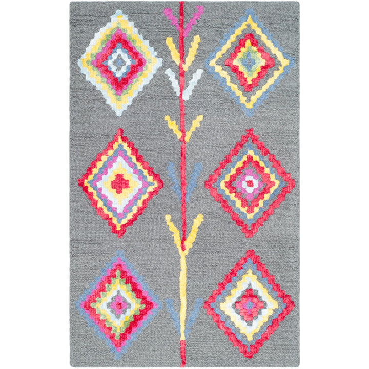 SAFAVIEH Bellagio BLG551A Handmade Dark Grey / Multi Rug Image 1