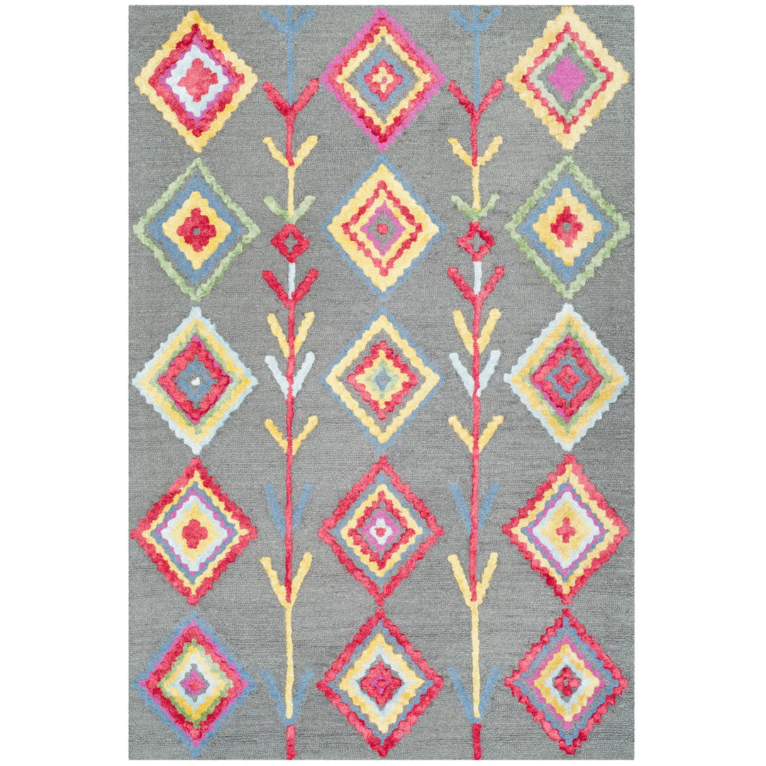 SAFAVIEH Bellagio BLG551A Handmade Dark Grey / Multi Rug Image 1