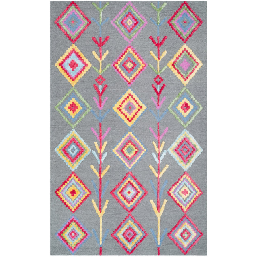 SAFAVIEH Bellagio BLG551A Handmade Dark Grey / Multi Rug Image 1