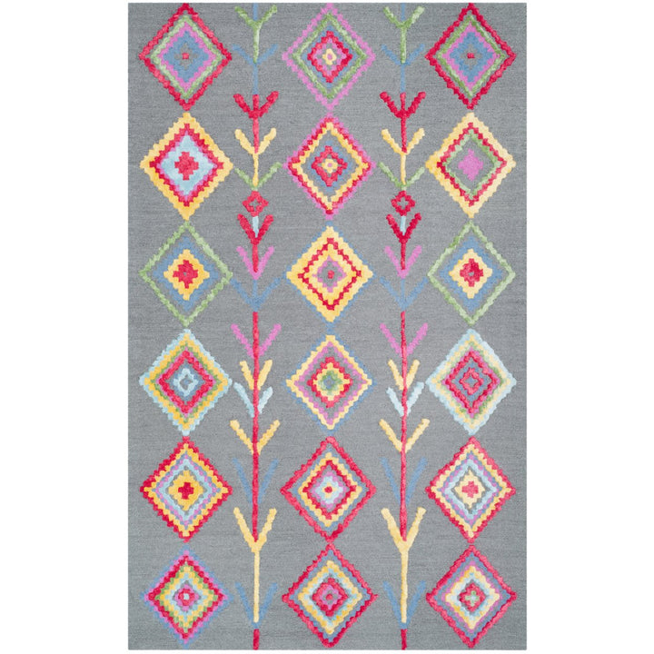 SAFAVIEH Bellagio BLG551A Handmade Dark Grey / Multi Rug Image 1