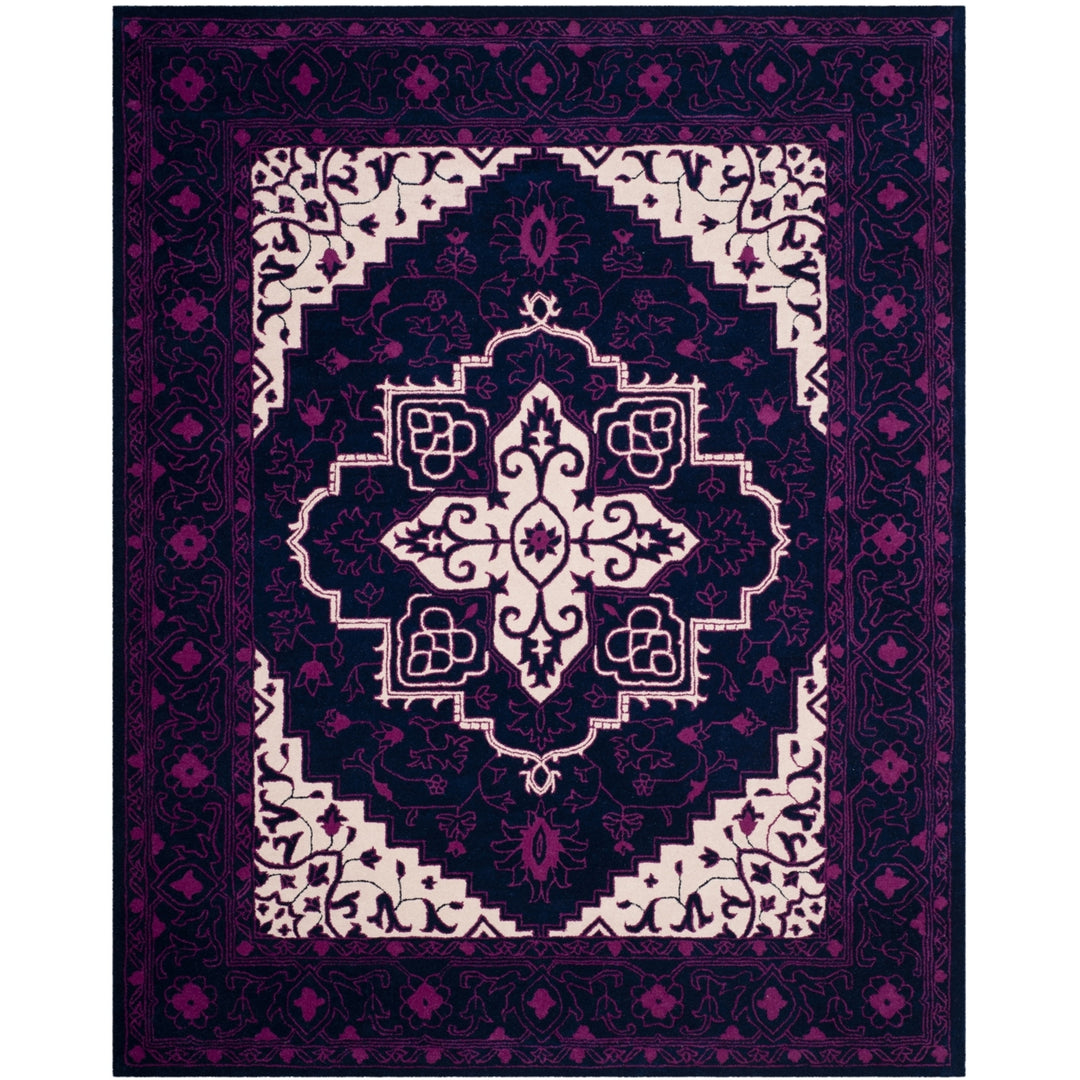 SAFAVIEH Bellagio BLG597A Handmade Purple / Ivory Rug Image 1