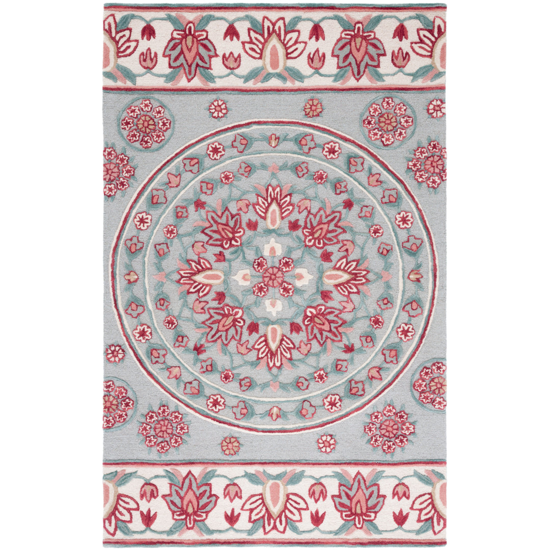 SAFAVIEH Bellagio BLG601G Handmade Light Grey /Ivory Rug Image 1