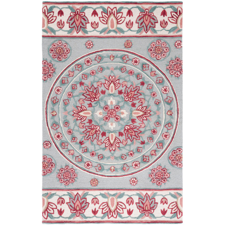 SAFAVIEH Bellagio BLG601G Handmade Light Grey /Ivory Rug Image 1