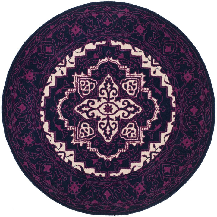 SAFAVIEH Bellagio BLG597A Handmade Purple / Ivory Rug Image 1