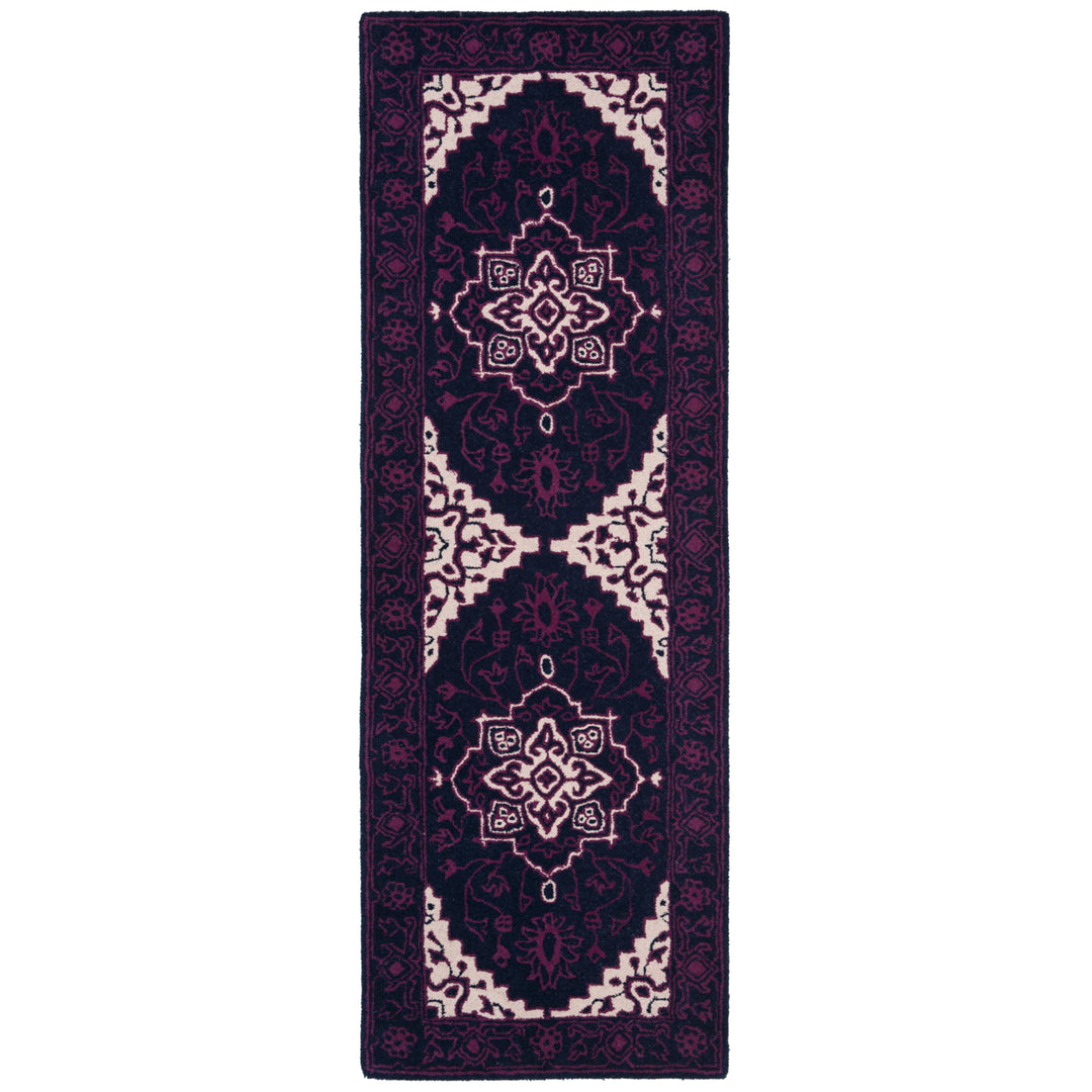 SAFAVIEH Bellagio BLG597A Handmade Purple / Ivory Rug Image 5