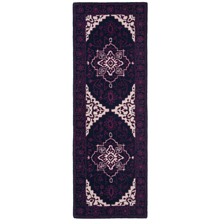 SAFAVIEH Bellagio BLG597A Handmade Purple / Ivory Rug Image 5