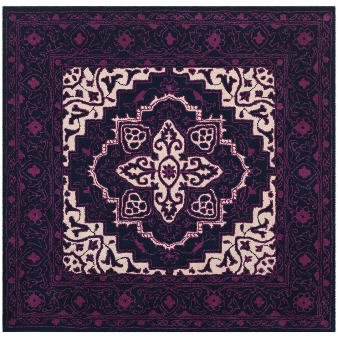 SAFAVIEH Bellagio BLG597A Handmade Purple / Ivory Rug Image 6