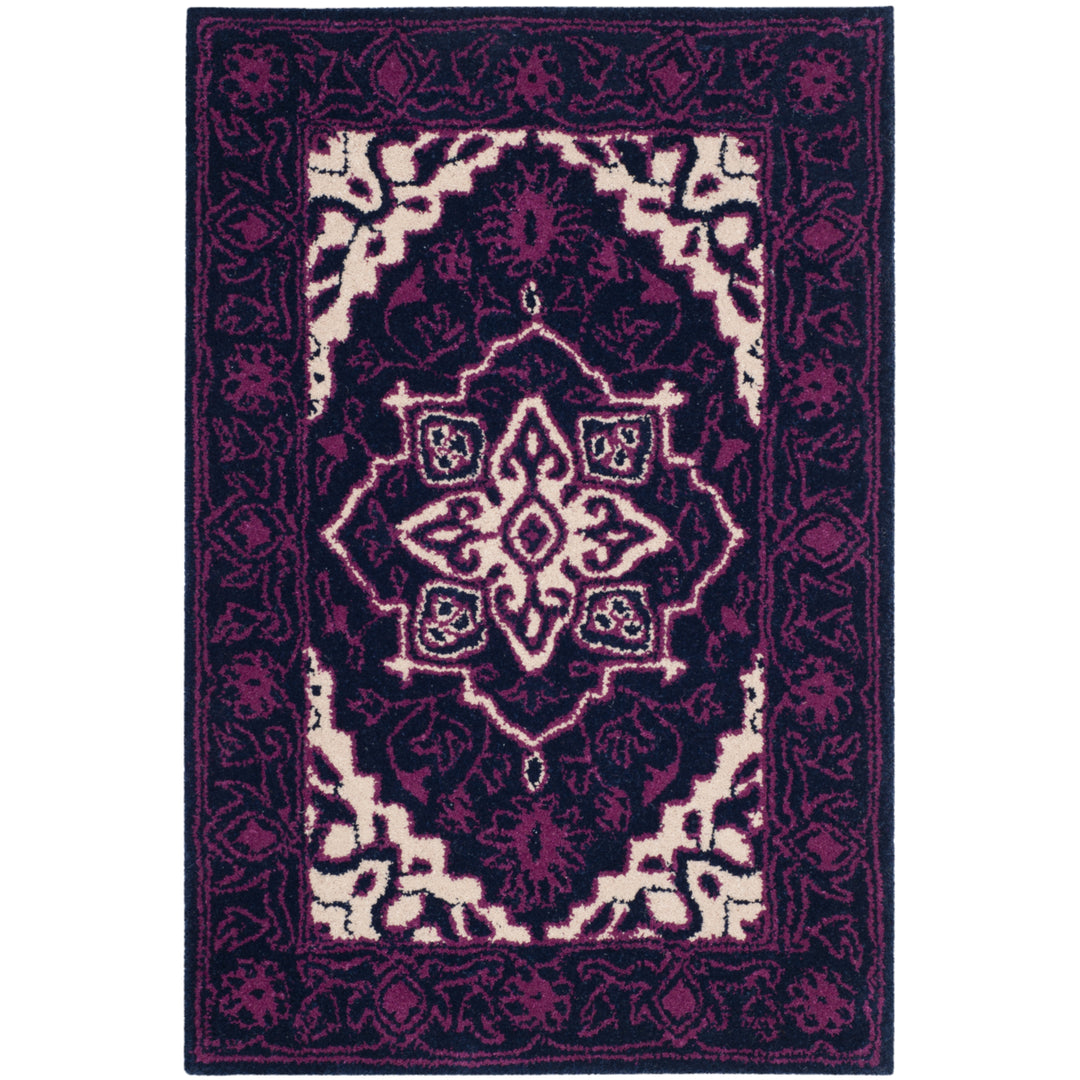 SAFAVIEH Bellagio BLG597A Handmade Purple / Ivory Rug Image 1