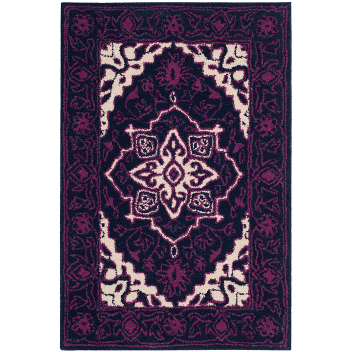 SAFAVIEH Bellagio BLG597A Handmade Purple / Ivory Rug Image 1