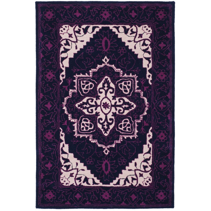 SAFAVIEH Bellagio BLG597A Handmade Purple / Ivory Rug Image 1