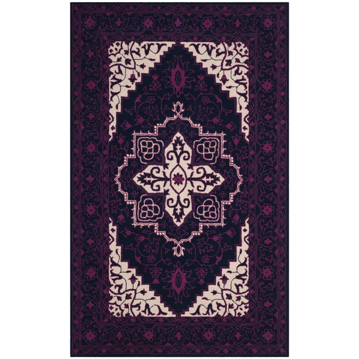 SAFAVIEH Bellagio BLG597A Handmade Purple / Ivory Rug Image 10