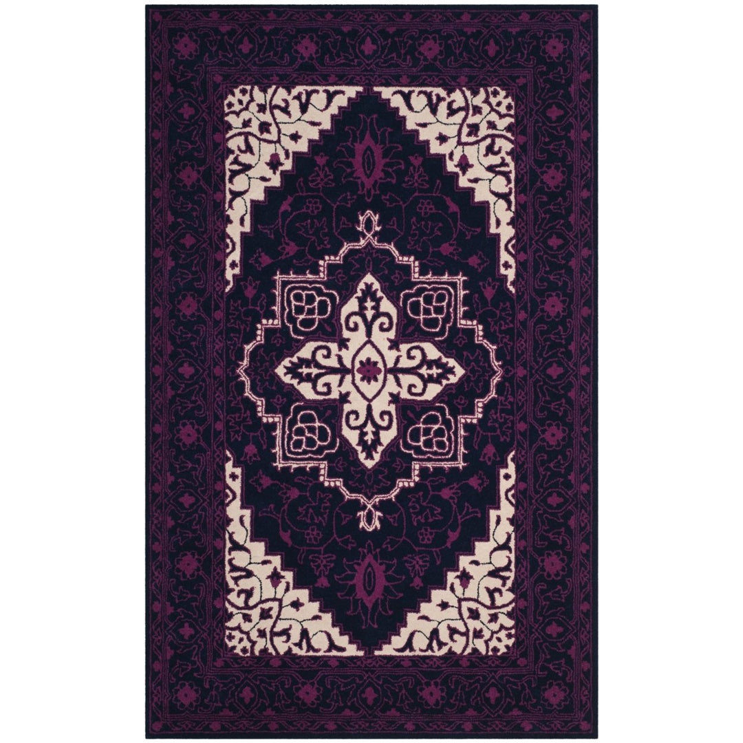 SAFAVIEH Bellagio BLG597A Handmade Purple / Ivory Rug Image 1