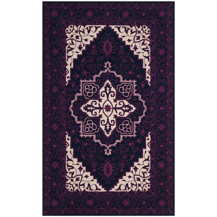 SAFAVIEH Bellagio BLG597A Handmade Purple / Ivory Rug Image 1