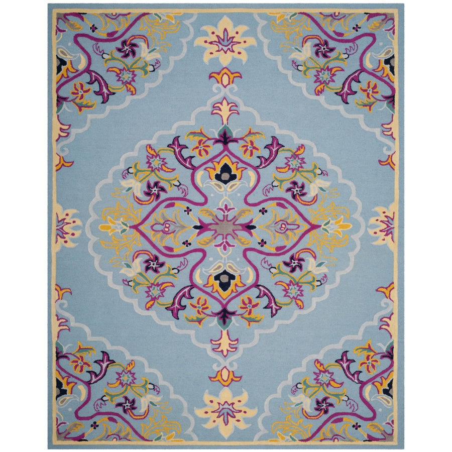 SAFAVIEH Bellagio BLG605B Handmade Light Blue /Multi Rug Image 1