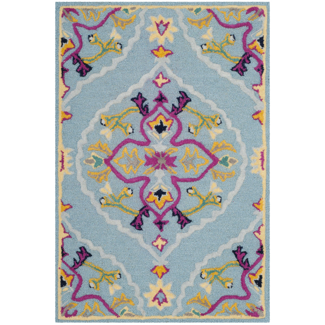 SAFAVIEH Bellagio BLG605B Handmade Light Blue /Multi Rug Image 2