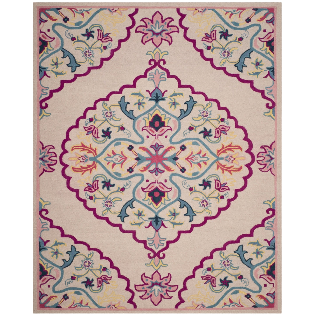 SAFAVIEH Bellagio BLG605E Handmade Light Pink /Multi Rug Image 1